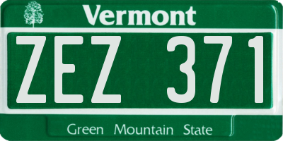 VT license plate ZEZ371