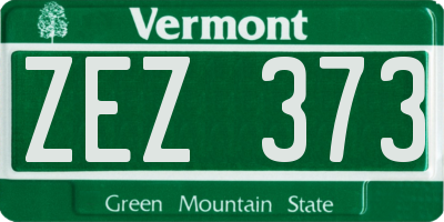 VT license plate ZEZ373