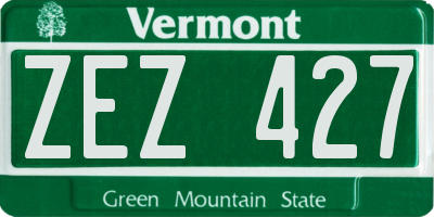 VT license plate ZEZ427