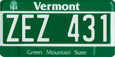 VT license plate ZEZ431