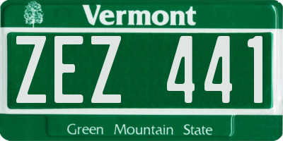 VT license plate ZEZ441