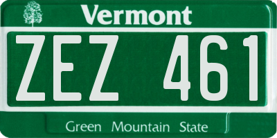 VT license plate ZEZ461