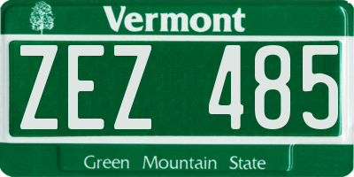 VT license plate ZEZ485