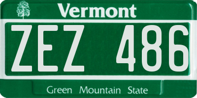 VT license plate ZEZ486