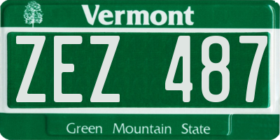 VT license plate ZEZ487