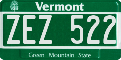 VT license plate ZEZ522
