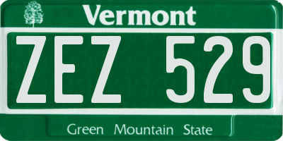 VT license plate ZEZ529