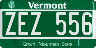 VT license plate ZEZ556