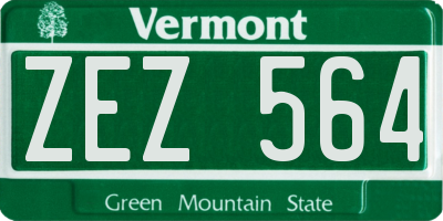 VT license plate ZEZ564