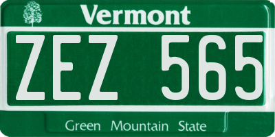 VT license plate ZEZ565