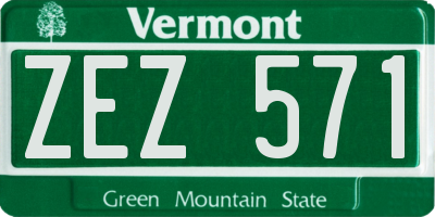 VT license plate ZEZ571