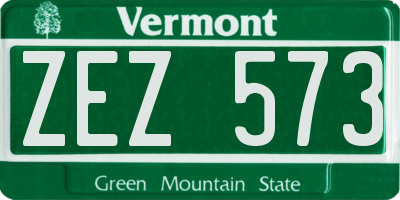 VT license plate ZEZ573