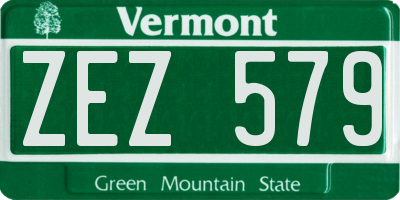 VT license plate ZEZ579