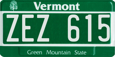 VT license plate ZEZ615