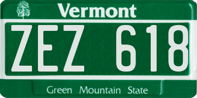 VT license plate ZEZ618