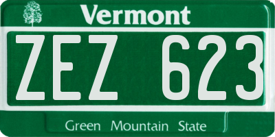 VT license plate ZEZ623