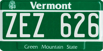 VT license plate ZEZ626