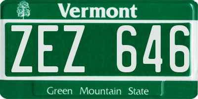 VT license plate ZEZ646