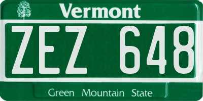 VT license plate ZEZ648