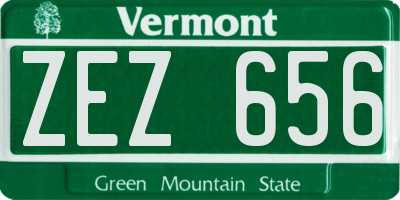 VT license plate ZEZ656