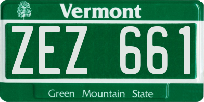 VT license plate ZEZ661
