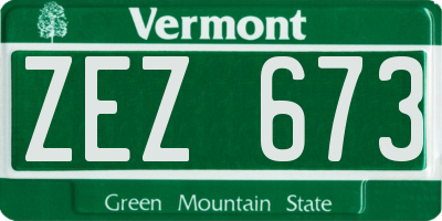 VT license plate ZEZ673