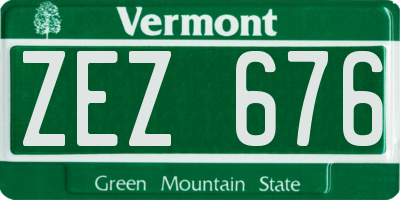 VT license plate ZEZ676