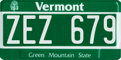 VT license plate ZEZ679