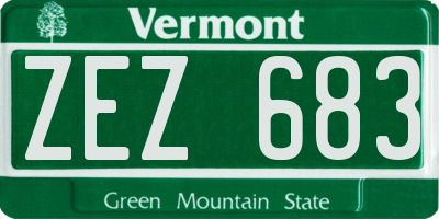VT license plate ZEZ683