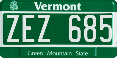 VT license plate ZEZ685