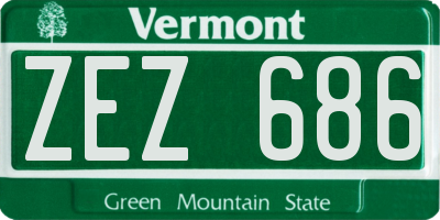 VT license plate ZEZ686
