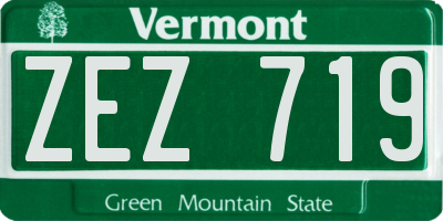 VT license plate ZEZ719