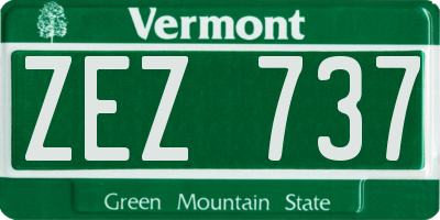 VT license plate ZEZ737