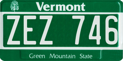 VT license plate ZEZ746