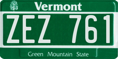 VT license plate ZEZ761