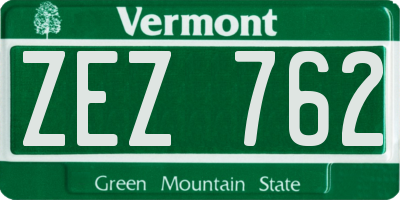 VT license plate ZEZ762
