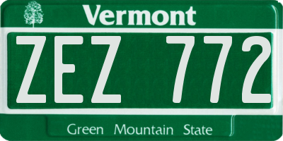 VT license plate ZEZ772
