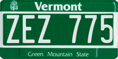 VT license plate ZEZ775