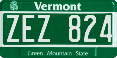 VT license plate ZEZ824
