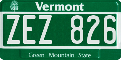 VT license plate ZEZ826