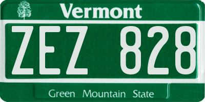 VT license plate ZEZ828