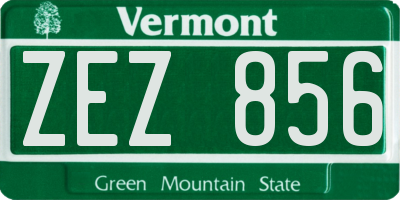 VT license plate ZEZ856