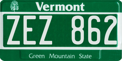 VT license plate ZEZ862