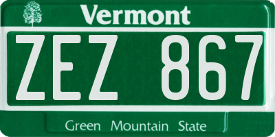VT license plate ZEZ867