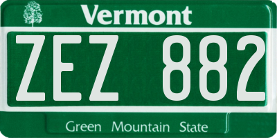 VT license plate ZEZ882