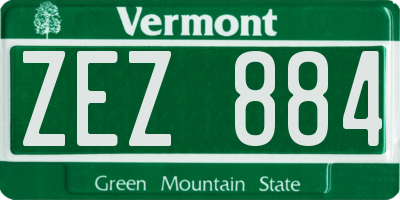 VT license plate ZEZ884