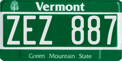 VT license plate ZEZ887