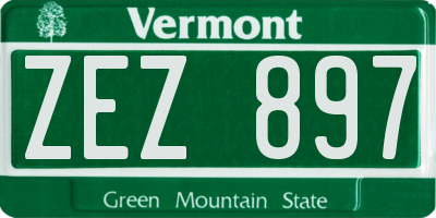 VT license plate ZEZ897