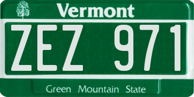 VT license plate ZEZ971