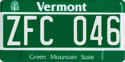VT license plate ZFC046